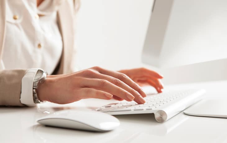 Image result for woman typing I