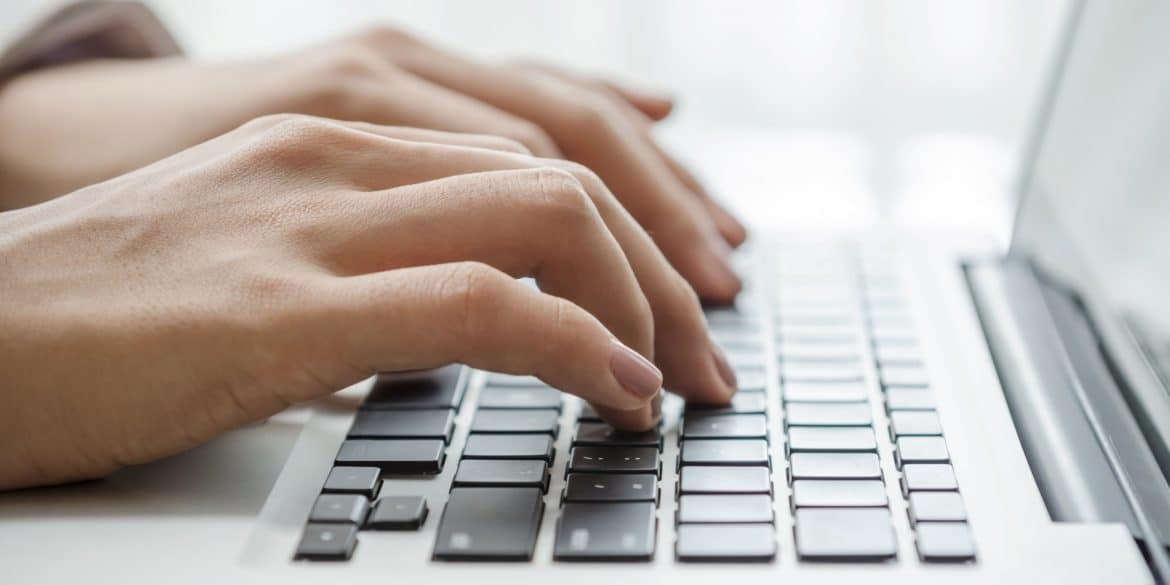 Image result for woman typing