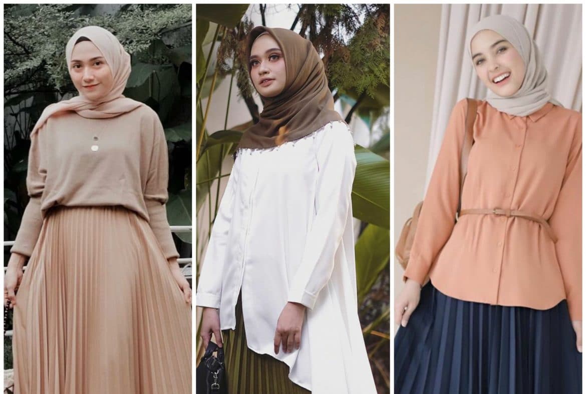 Outfit Kondangan Warna Jilbab Yang Cocok Untuk Baju Abu Abu Gelap
